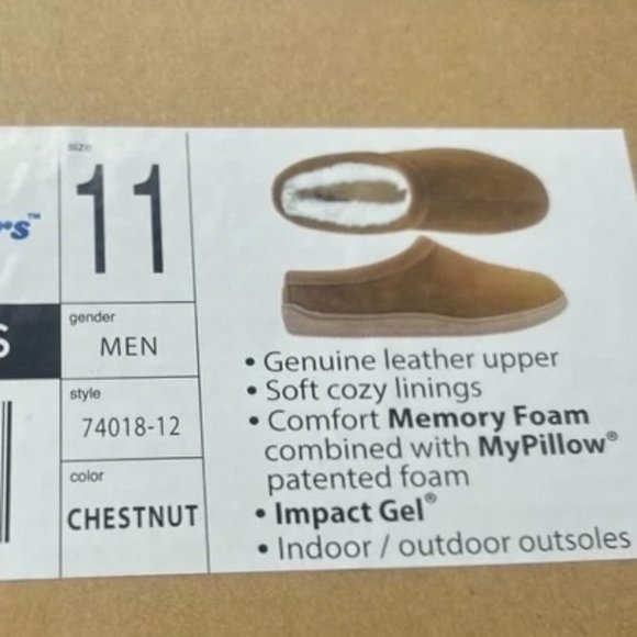 MY SLIPPERS Men's Genuine Leather Suede Slip-Ons NWOT Size 11 - Picture 7 of 8